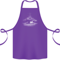 Aircraft Carrier Royal Navy Ship Sailor Cotton Apron 100% Organic Purple