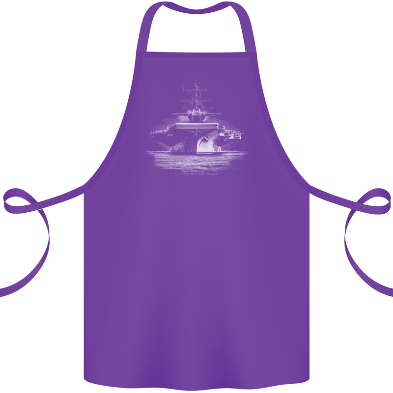 Aircraft Carrier Royal Navy Ship Sailor Cotton Apron 100% Organic Purple