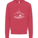 Aircraft Carrier Royal Navy Ship Sailor Kids Sweatshirt Jumper Heliconia