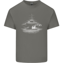 Aircraft Carrier Royal Navy Ship Sailor Kids T-Shirt Childrens Charcoal