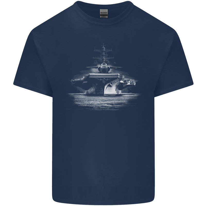 Aircraft Carrier Royal Navy Ship Sailor Kids T-Shirt Childrens Navy Blue