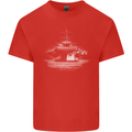 Aircraft Carrier Royal Navy Ship Sailor Kids T-Shirt Childrens Red
