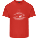 Aircraft Carrier Royal Navy Ship Sailor Kids T-Shirt Childrens Red