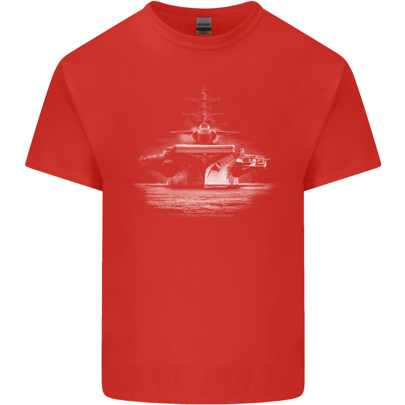 Aircraft Carrier Royal Navy Ship Sailor Kids T-Shirt Childrens Red