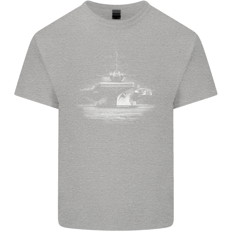 Aircraft Carrier Royal Navy Ship Sailor Kids T-Shirt Childrens Sports Grey