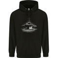Aircraft Carrier Royal Navy Ship Sailor Mens 80% Cotton Hoodie Black