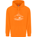 Aircraft Carrier Royal Navy Ship Sailor Mens 80% Cotton Hoodie Orange