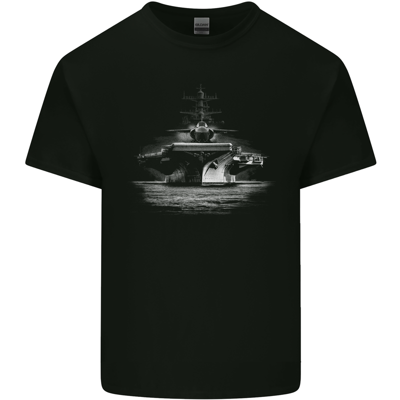 Aircraft Carrier Royal Navy Ship Sailor Mens Cotton T-Shirt Tee Top Black