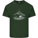 Aircraft Carrier Royal Navy Ship Sailor Mens Cotton T-Shirt Tee Top Forest Green
