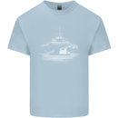 Aircraft Carrier Royal Navy Ship Sailor Mens Cotton T-Shirt Tee Top Light Blue