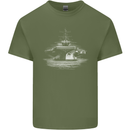 Aircraft Carrier Royal Navy Ship Sailor Mens Cotton T-Shirt Tee Top Military Green