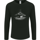 Aircraft Carrier Royal Navy Ship Sailor Mens Long Sleeve T-Shirt Black