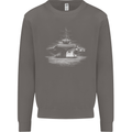 Aircraft Carrier Royal Navy Ship Sailor Mens Sweatshirt Jumper Charcoal