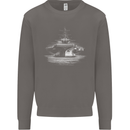 Aircraft Carrier Royal Navy Ship Sailor Mens Sweatshirt Jumper Charcoal