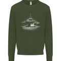 Aircraft Carrier Royal Navy Ship Sailor Mens Sweatshirt Jumper Forest Green