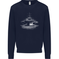 Aircraft Carrier Royal Navy Ship Sailor Mens Sweatshirt Jumper Navy Blue