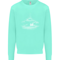 Aircraft Carrier Royal Navy Ship Sailor Mens Sweatshirt Jumper Peppermint