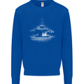 Aircraft Carrier Royal Navy Ship Sailor Mens Sweatshirt Jumper Royal Blue