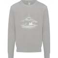 Aircraft Carrier Royal Navy Ship Sailor Mens Sweatshirt Jumper Sports Grey