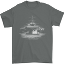 Aircraft Carrier Royal Navy Ship Sailor Mens T-Shirt 100% Cotton Charcoal