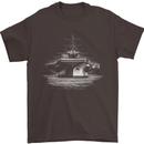 Aircraft Carrier Royal Navy Ship Sailor Mens T-Shirt 100% Cotton Dark Chocolate