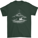 Aircraft Carrier Royal Navy Ship Sailor Mens T-Shirt 100% Cotton Forest Green