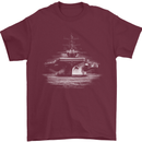 Aircraft Carrier Royal Navy Ship Sailor Mens T-Shirt 100% Cotton Maroon