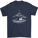 Aircraft Carrier Royal Navy Ship Sailor Mens T-Shirt 100% Cotton Navy Blue