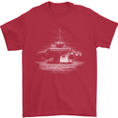Aircraft Carrier Royal Navy Ship Sailor Mens T-Shirt 100% Cotton Red
