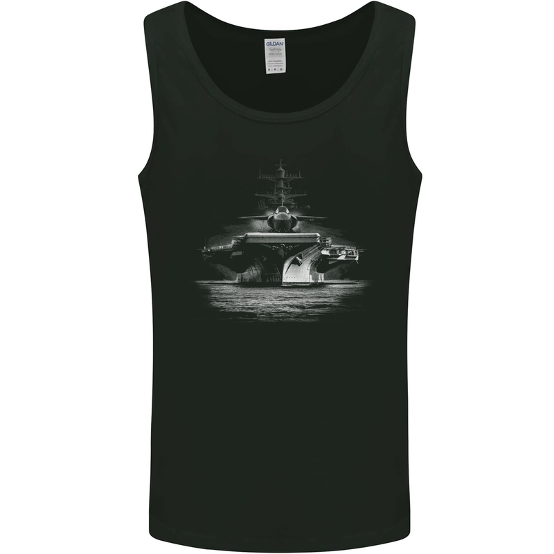 Aircraft Carrier Royal Navy Ship Sailor Mens Vest Tank Top Black