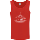 Aircraft Carrier Royal Navy Ship Sailor Mens Vest Tank Top Red