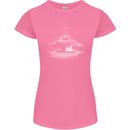 Aircraft Carrier Royal Navy Ship Sailor Womens Petite Cut T-Shirt Azalea