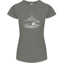 Aircraft Carrier Royal Navy Ship Sailor Womens Petite Cut T-Shirt Charcoal