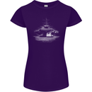 Aircraft Carrier Royal Navy Ship Sailor Womens Petite Cut T-Shirt Purple