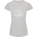 Aircraft Carrier Royal Navy Ship Sailor Womens Petite Cut T-Shirt Sports Grey