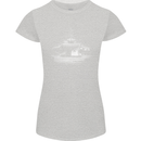 Aircraft Carrier Royal Navy Ship Sailor Womens Petite Cut T-Shirt Sports Grey