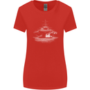 Aircraft Carrier Royal Navy Ship Sailor Womens Wider Cut T-Shirt Red