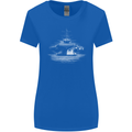 Aircraft Carrier Royal Navy Ship Sailor Womens Wider Cut T-Shirt Royal Blue