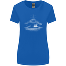 Aircraft Carrier Royal Navy Ship Sailor Womens Wider Cut T-Shirt Royal Blue