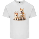 Akita Inu Puppy Dog Mens Cotton T-Shirt Tee Top White