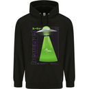 Alien Abducted Cow UFO Farmer Farming Childrens Kids Hoodie Black