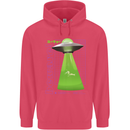 Alien Abducted Cow UFO Farmer Farming Childrens Kids Hoodie Heliconia
