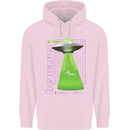 Alien Abducted Cow UFO Farmer Farming Childrens Kids Hoodie Light Pink