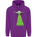 Alien Abducted Cow UFO Farmer Farming Childrens Kids Hoodie Purple