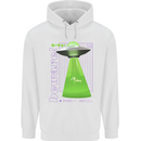 Alien Abducted Cow UFO Farmer Farming Childrens Kids Hoodie White