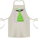 Alien Abducted Cow UFO Farmer Farming Cotton Apron 100% Organic Natural