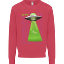 Alien Abducted Cow UFO Farmer Farming Kids Sweatshirt Jumper Heliconia