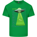 Alien Abducted Cow UFO Farmer Farming Kids T-Shirt Childrens Irish Green