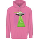Alien Abducted Cow UFO Farmer Farming Mens 80% Cotton Hoodie Azelea