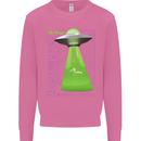 Alien Abducted Cow UFO Farmer Farming Mens Sweatshirt Jumper Azalea